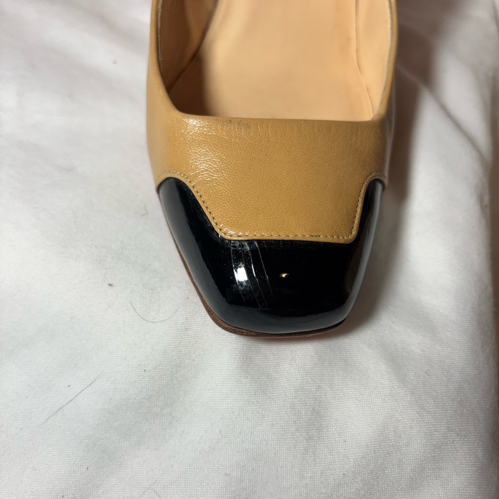 Christian Louboutin Tan and Black Heels - Picture 9 of 9